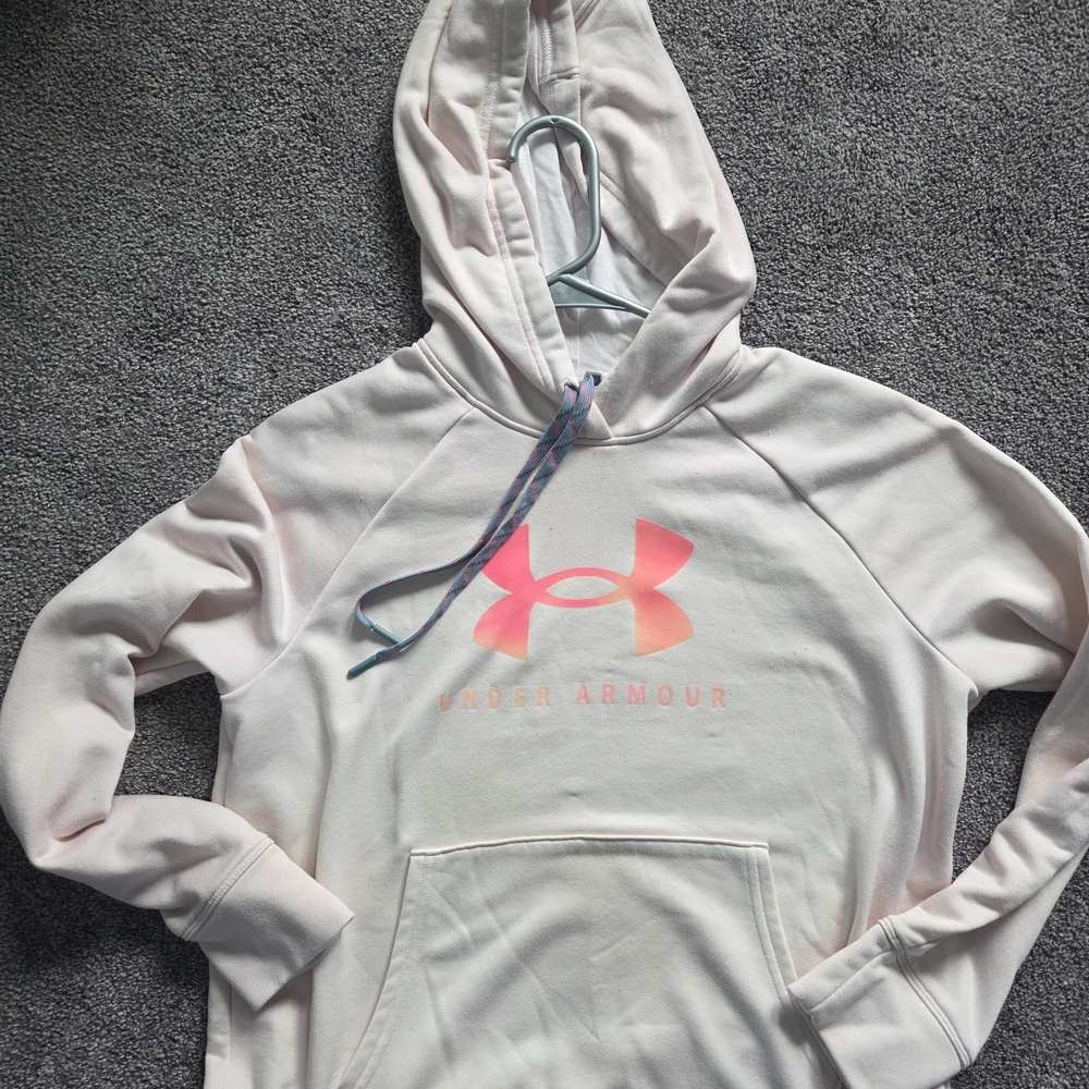 Under Armour Light Pink Hoodie with Logo